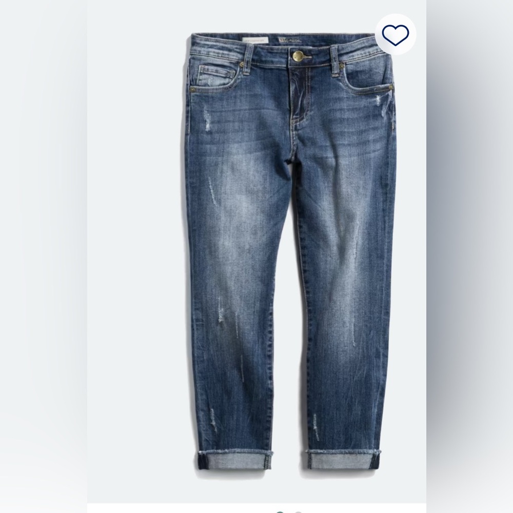 KUT from the Kloth jeans Crop straight leg jeans